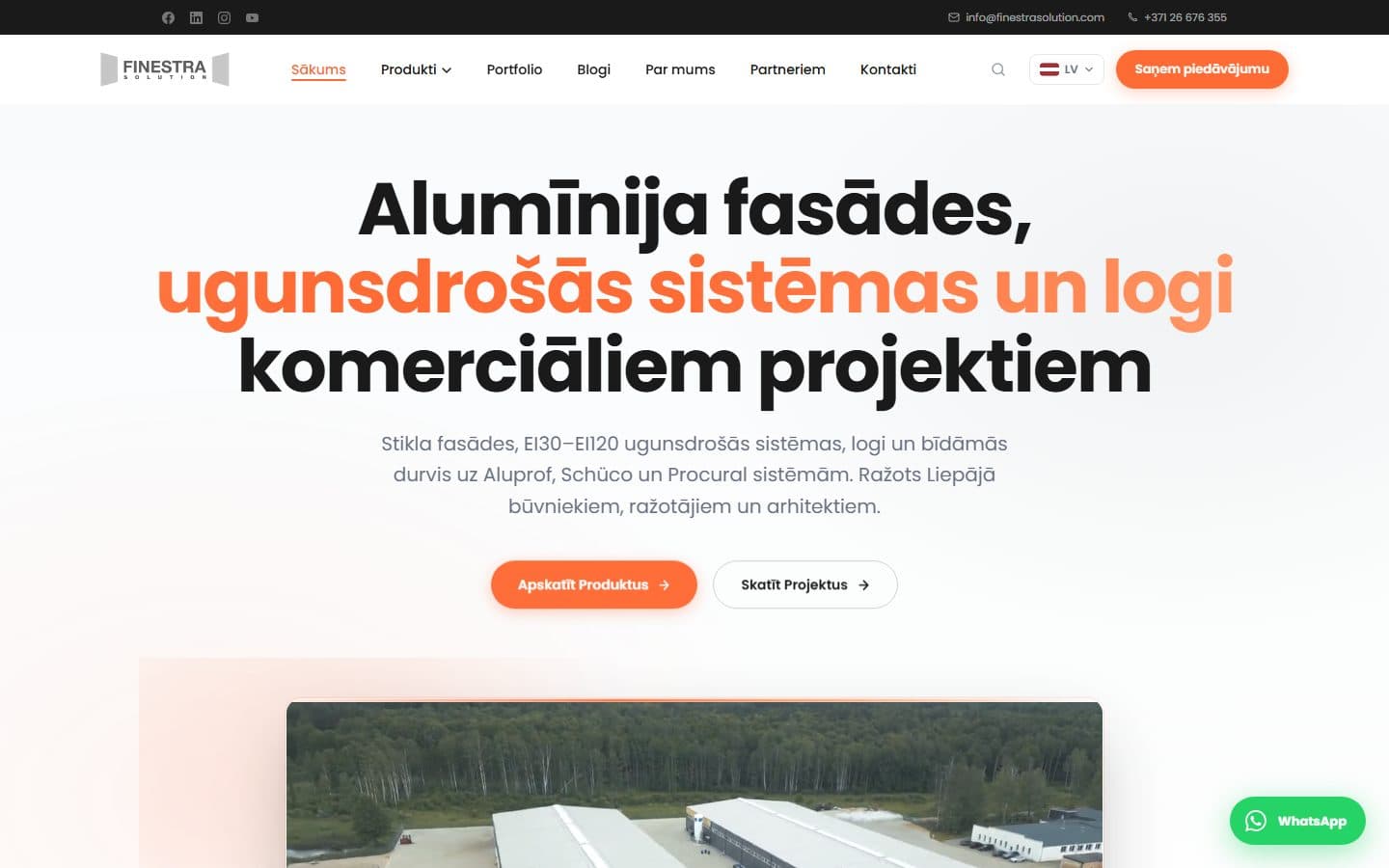 Finestra Solution lapa datorā