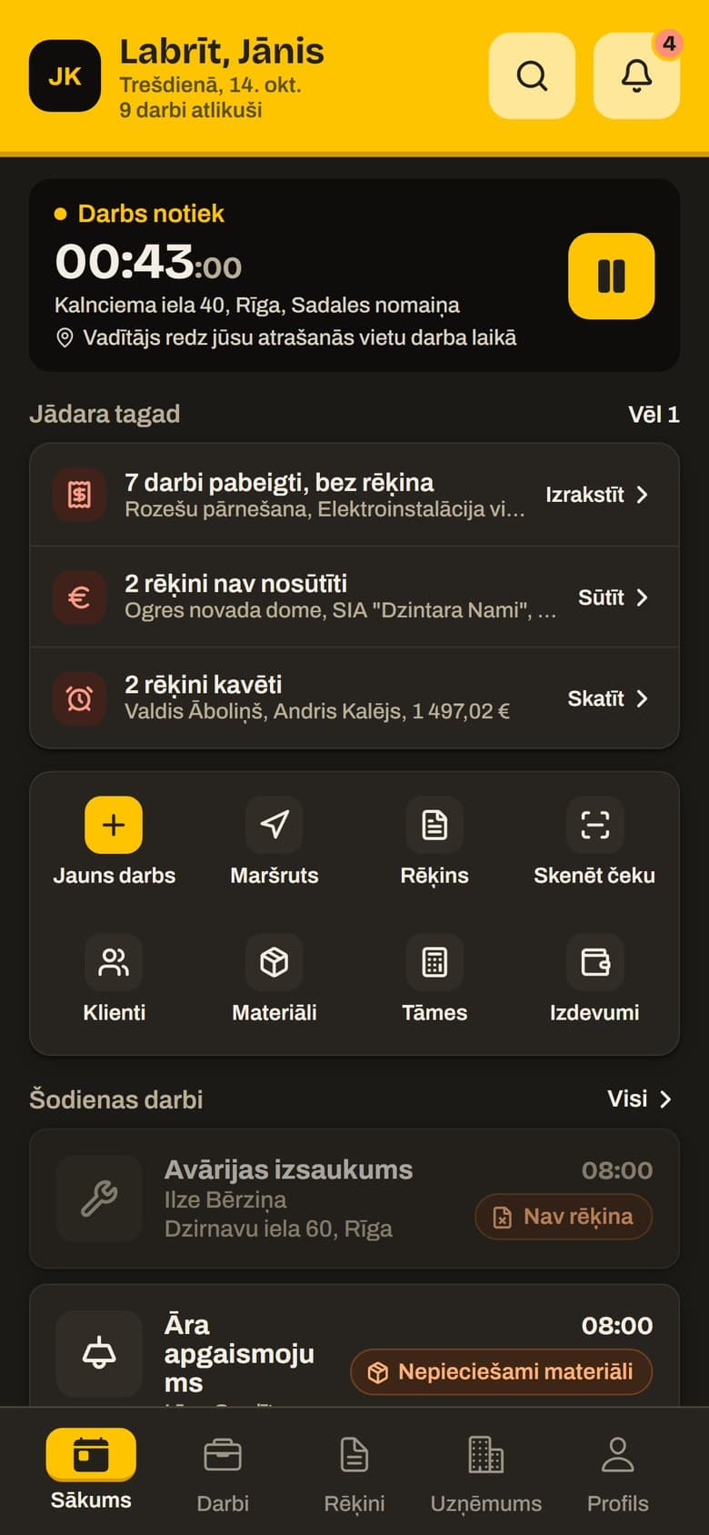 Kvedo lapa telefonā